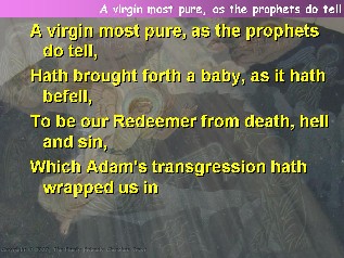 A virgin most pure, as the prophets to tell