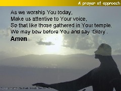 A prayer of approach