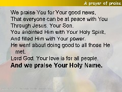A prayer of praise