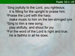 Psalm 33:1-12, (13-22)