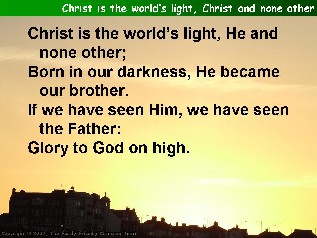 Christ is the world’s light
