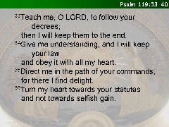 Psalm 119:33-40