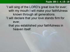 Psalm 89:1-4,15-18
