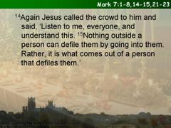 Mark 7:1-8, 14-15, 21-23