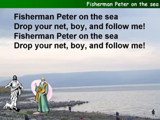 Fisherman Peter on the sea