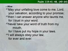 Psalm 119:41-48 (49-64)