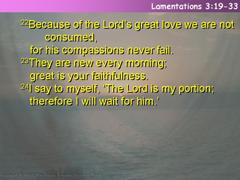 Lamentations 3:19-33