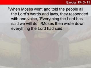 Exodus 24:3-11