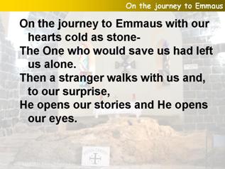 On the journey to Emmaus