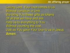An offering prayer