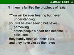 Matthew 13:10-17