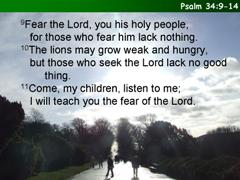 Psalm 34:9-14