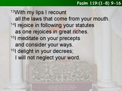 Psalm 119:(1-8) 9-16