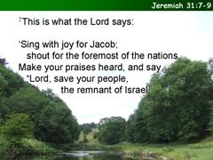 Jeremiah 31:7-9