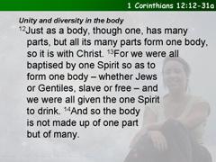 1 Corinthians 12:12-31a