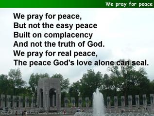 We pray for peace