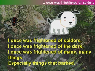 I once was frightened of spiders