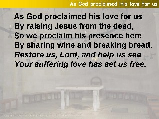 As God proclaimed his love for us