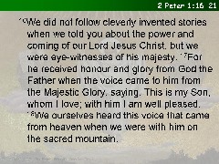 2 Peter 1:16-21