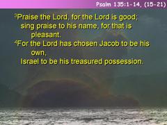 Psalm 135:1-14,(15-21)