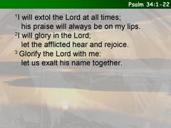 Psalm 34:1-10, (11-22)