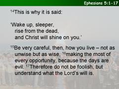 Ephesians 5:1-17