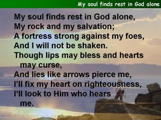 My soul finds rest in God alone