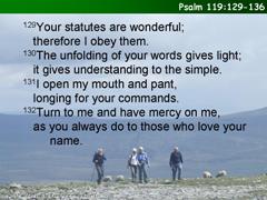 Psalm 119:129-136