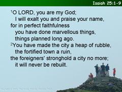 Isaiah 25:1-9