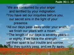 Psalm 90:1-8, (9-11), 12