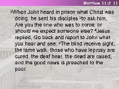 Matthew 11:2-11
