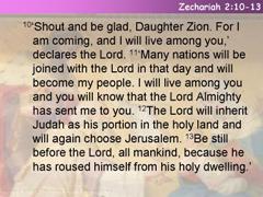 Zechariah 2:10-13