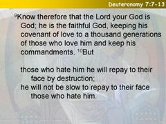 Deuteronomy 7:7-13