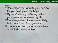 Psalm 119: (41-48), 49-56