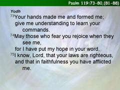 Psalm 119:73-80 (81-88)