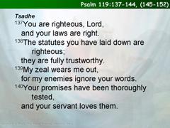 Psalm 119:137-144, (145-152)