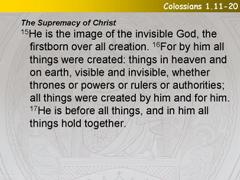 Colossians 1.11-20