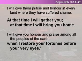 Sing, Daughter Zion (Zephaniah 3.14-20)