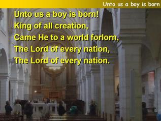 Unto us a boy is born