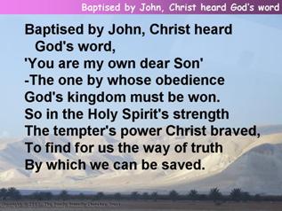 Baptised by John, Christ heard God’s word