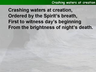 Crashing waters at creation