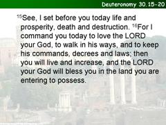 Deuteronomy 30.15-20