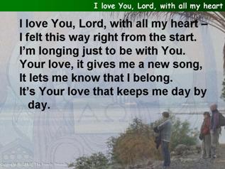 I love You, Lord, with all my heart