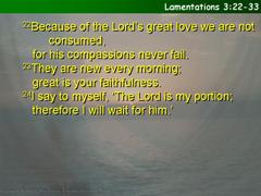 Lamentations 3:22-33