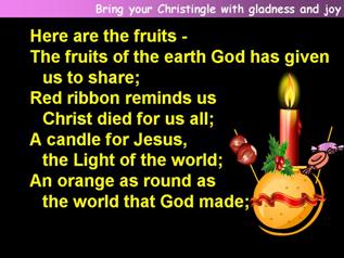 Bring your Christingle with gladness and joy