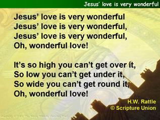 Jesus love is very wonderful